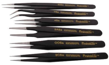HT-07 Tweezers Set of 6 Pcs Black